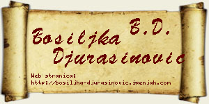 Bosiljka Đurašinović vizit kartica